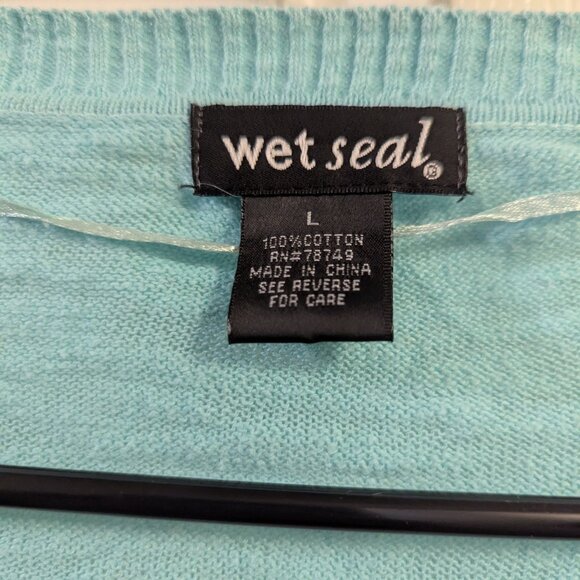 Size Large - Wet Seal - Minty Teal Button-Up Cardigan - Picture 4 of 4
